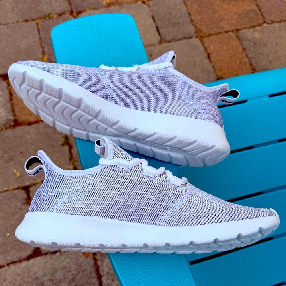 Adidas Cloudfoam Pure 2.0 Shoes | Cloud White/Core Black Women's Sneakers Sz 10 - Picture 7 of 9